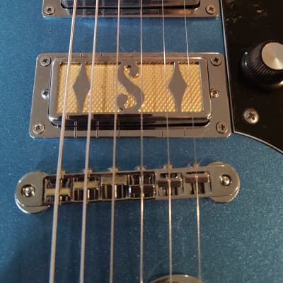 Supro 2030BM Hampton Triple Pickup Island Series Electric Guitar 2010s - Ocean Blue Metallic image 5
