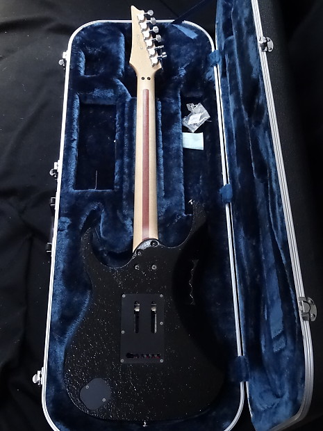 Ibanez JEM 7 DBK Black Industrial Finish with Mirror Guard