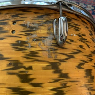 1962-1970 Slingerland 20/16/12 yellow tiger pearl vintage drums image 10