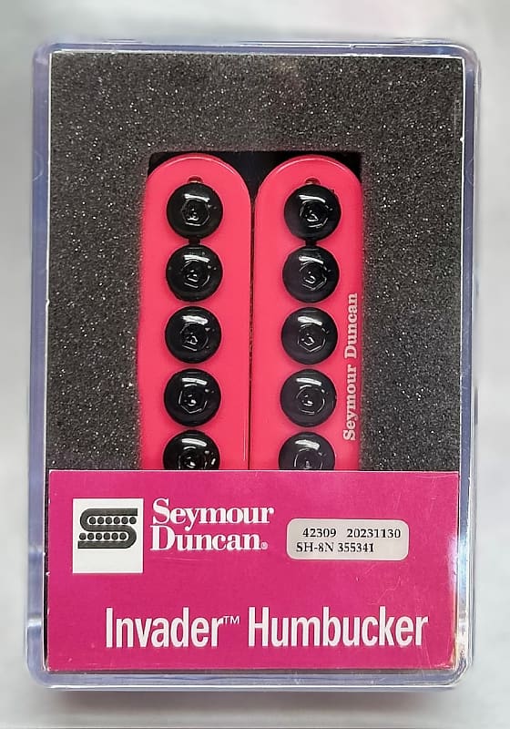 Seymour Duncan SH-8n Invader 6 String Neck Humbucker - Neon Pink