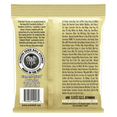 Ernie Ball Earthwood Medium Light 80/20 Bronze Acoustic Guitar Strings - 12-54 image 3