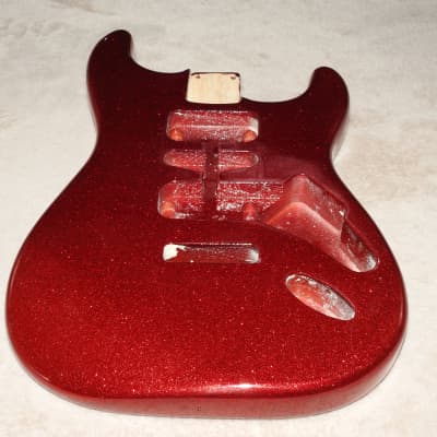 Mighty Mite MM2700AF-RSPRKL Strat Swamp Ash Body Red Sparkle Poly Finish The Last One! NOS #3 image 7