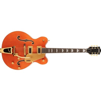 Gretsch G5422TG Electromatic Classic Hollow Body Double-Cut Bigsby Gold Hardware Electric Guitar, Orange Stain image 9