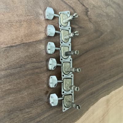 Fender F Logo Tuner Set Vintage Late 60s-70s - Nickel image 6