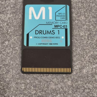 Korg M1 MPC-03 - Drums 1 Program Card - Drum Sounds