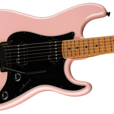Squier Contemporary Stratocaster HH FR. Roasted Maple Fingerboard, Black Pickguard, Shell Pink Pearl image 4