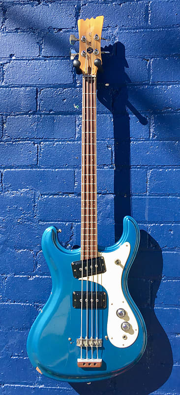 1970s Mosrite Firstman Vintage Electric Bass Guitar Black
