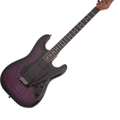 Schecter Traditional Pro Guitar Transparent Purple Burst image 1