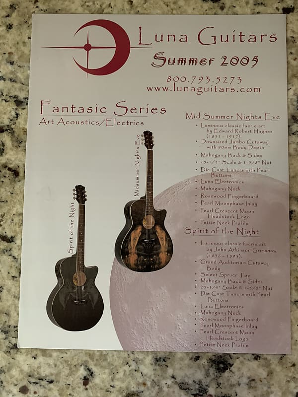 Luna Electric Bass & Acoustic Catalog 2005 Reverb