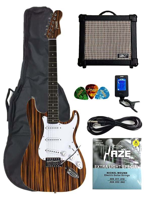 Haze HSST1901AF852 Electric Guitar, 10W Amp, Accessories Pack image 1