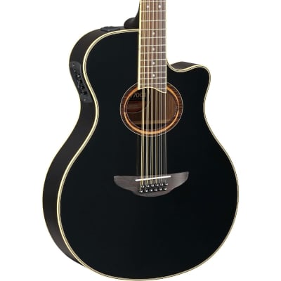 Yamaha APX700II-12 String Acoustic Electric Guitar (Black)(New) image 1