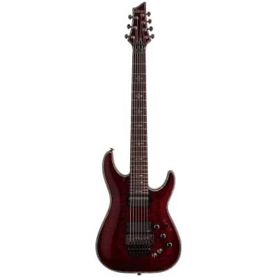 Schecter C7 Hellraiser FR-S Sustainiac Electric Guitar, Black Cherry image 2