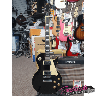 SX GTSE3SKB 'LP' Style Electric Guitar Pack in Black with Bag, Tuner and Picks for sale