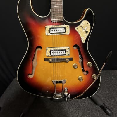 1960’s Stewart Burns Offset Style Hollowbody Guitar Sunburst Japan Made #305 image 2
