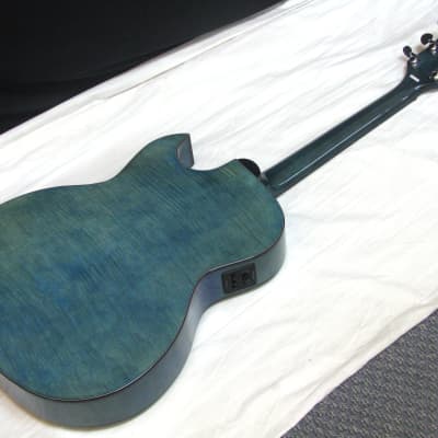 SOLD - Dean Exhibition Thin-Body Acoustic Bass in Faded Denim (TRADES  ADDED)