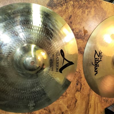 Zildjian 14" A Custom Hi-Hat Cymbals (2007/2006 Pair) image 2