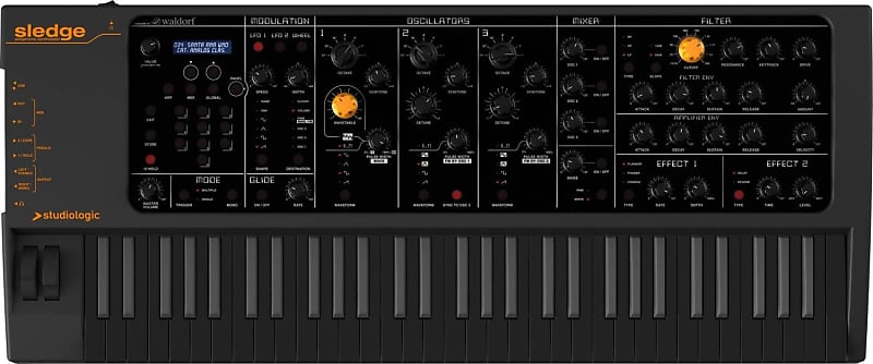 Studiologic Sledge 2 61-Key Black Synthesizer image 1