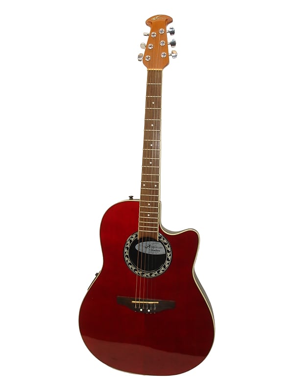 Applause by Ovation AE128 Acoustic Electric Guitar, Red | Reverb