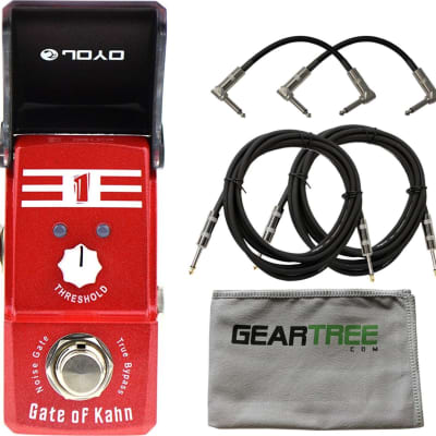 Joyo JF 324 Gate of Kahn Noise Gate Ironman Mini Pedal w/ Cloth and 4 Cables image 1