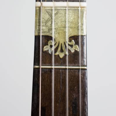 George C. Dobson  Victor Superior 40 bracket 5 String Banjo,  c. 1888, black gig bag case. image 12