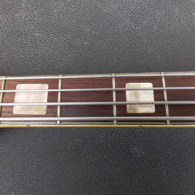 Vintage 1960's Kent 822 Electric Hollowbody Bass Guitar w/ Burns Baldwin Case! Japan, Natural Finish! image 9
