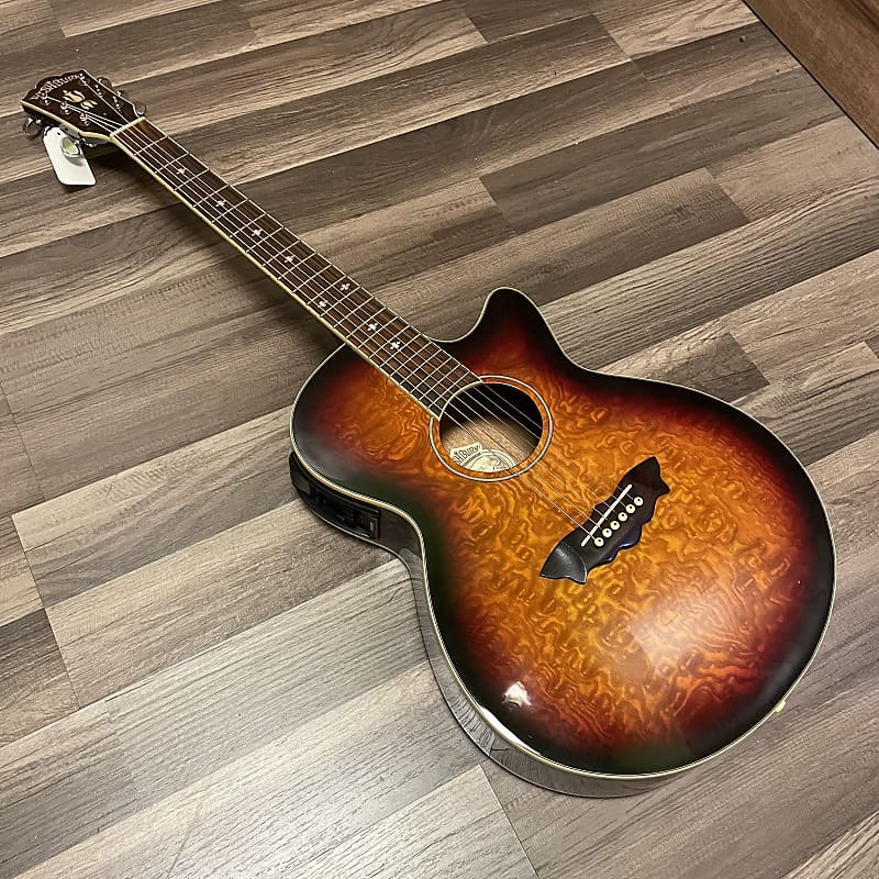 Washburn EA18 Tobacco Burst Acoustic Electric Guitar | Reverb