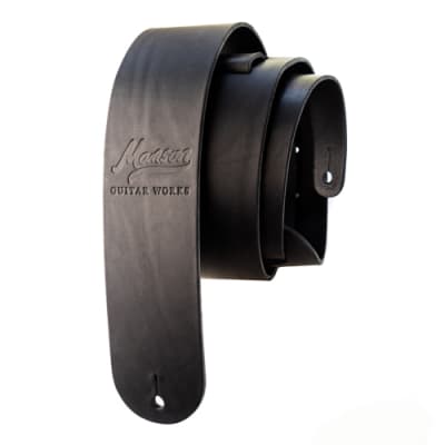 Manson Standard Leather Guitar Strap Black Knight for sale
