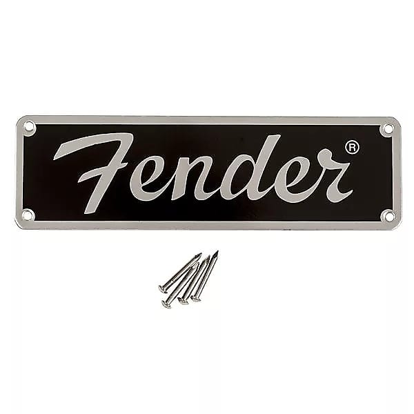 Fender 099-4096-000 Metal Tweed Amp Logo Plate image 1