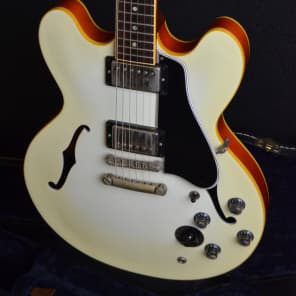 Gibson ES333/345 conversion 2003 White top, Cherry Back and Sides image 3
