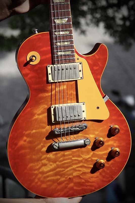 Gibson Lespaul Standard 1982 Cherry Quilt Tim shaw Pu | Reverb