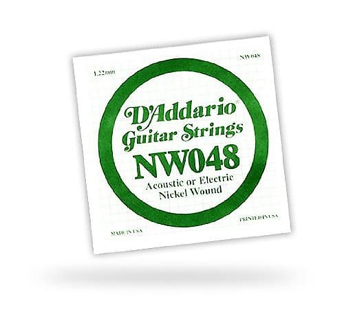 D'Addario Single .048 XL Nickel Wound String image 1