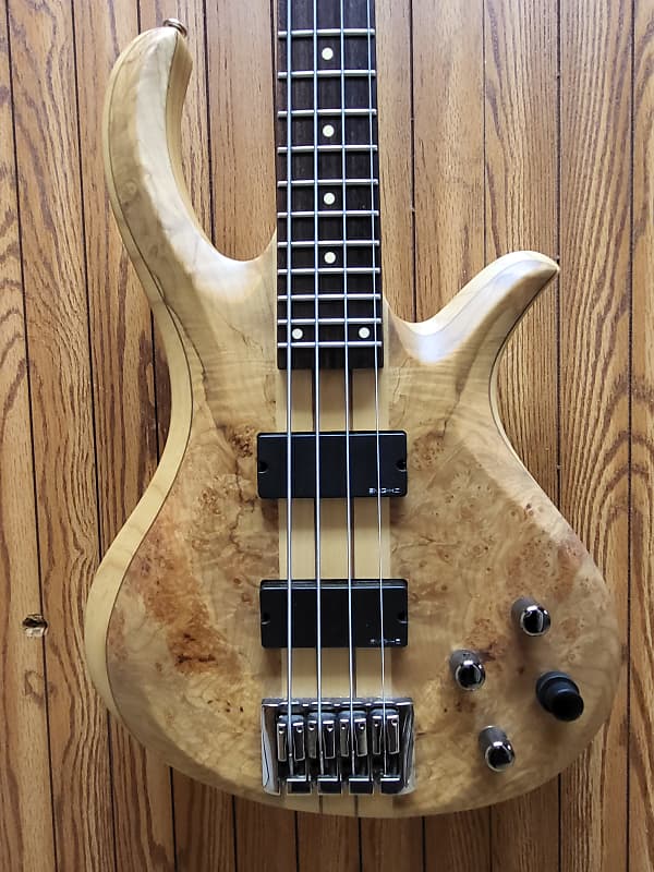 Schecter Diamond Series Riot Maple Burl Aguilar Preamp EMG Reverb