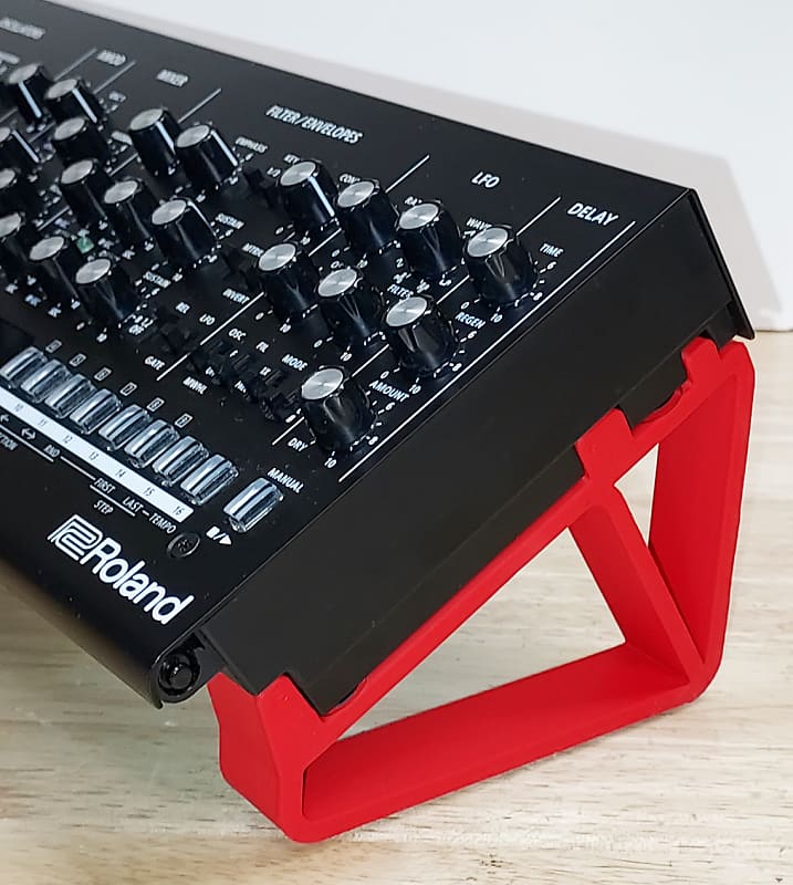 Red Color 30 Degree Angled Stands For Roland Boutique SE-02 SH-01A  Synthesizers - Made in USA