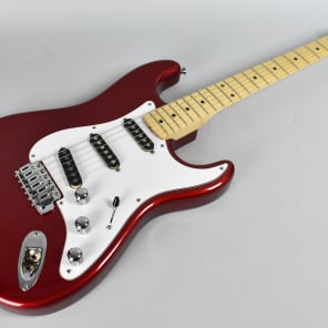 1980's Schecter "Strat" Style Electric Guitar Candy Apple  Red w/HSC image 4