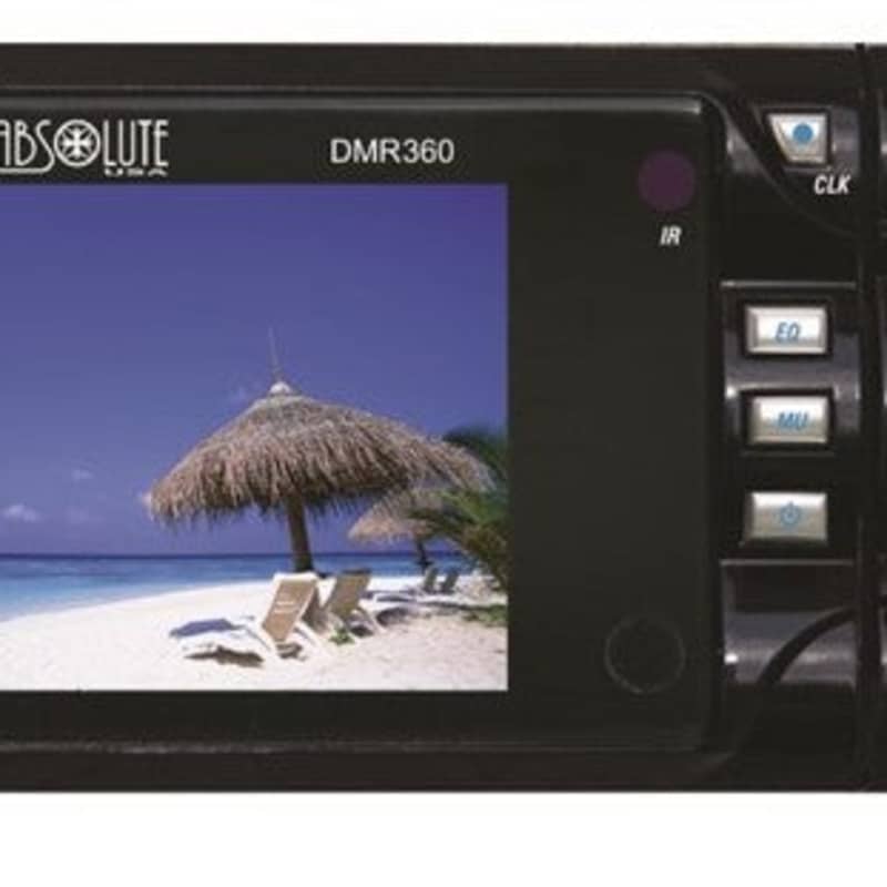 Absolute DMR400 4-Inch In-Dash Receiver with DVD Player Flip Down