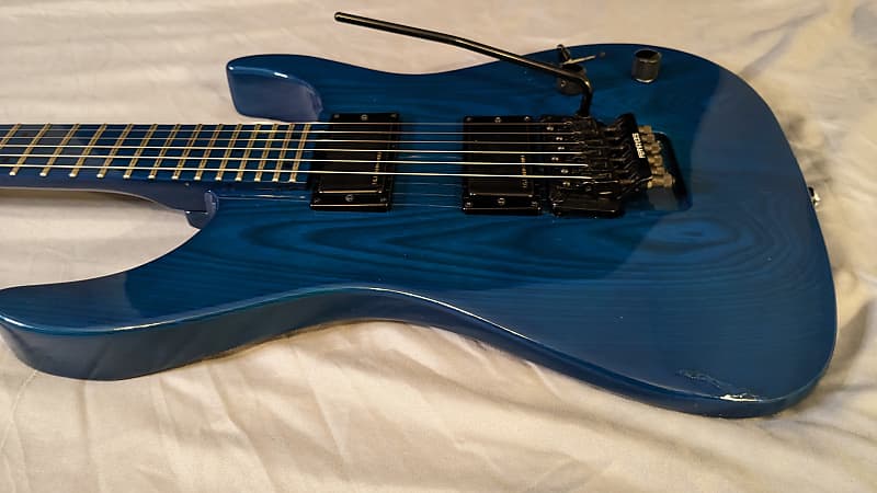 FERNANDES　FR75　シースルーブルー　アクティブピックアップ　FRT 1990 Fernandes Revolver FR-75 - Transparent Blue - Made in