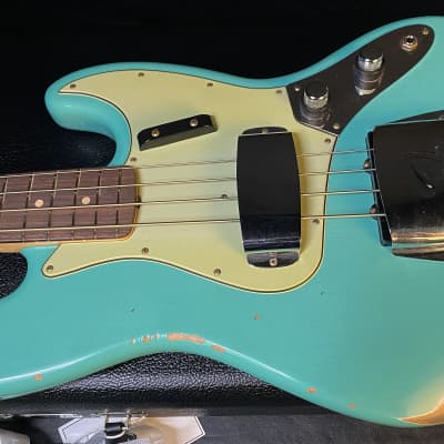 Mint! 2023 Fender Custom Shop 60 Jazz Bass Relic Aged Seafoam Green Stack Knob Chrome Hardware 9.5lbs image 4