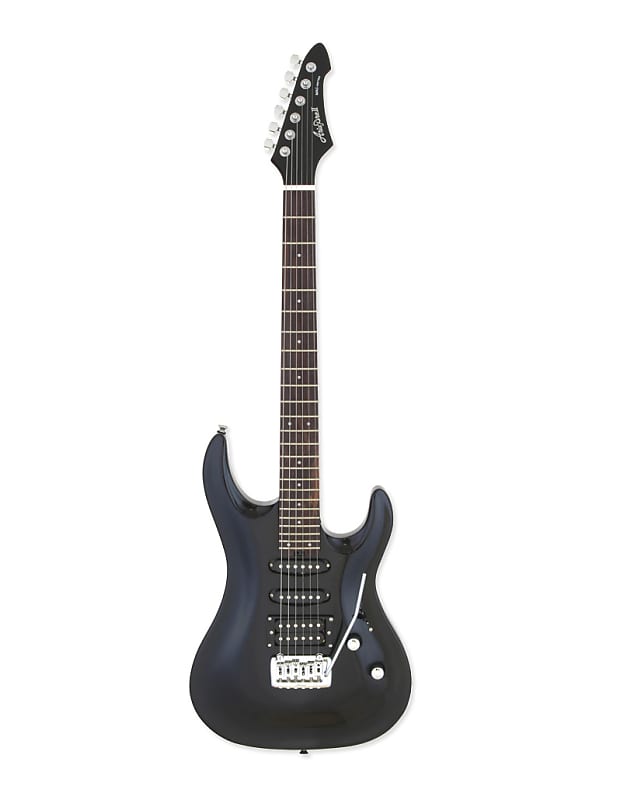 Aria MAC-STD-MBK Pro II MAC Series Basswood Carved Top Bolt-On Maple Neck  6-String Electric Guitar