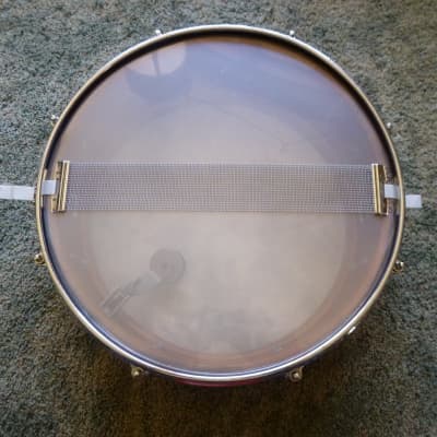 Zim-Gar 14x5.5" vintage snare drum 1960s - sparkle red with video image 7