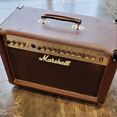 Marshall Acoustic Soloist AS50R 2-Channel 50-Watt 2x8" Acoustic Guitar Combo 2000s - Brown image 2