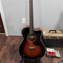 Yamaha AC1M-TBS Solid Sitka Spruce/Mahogany Concert Cutaway with Electronics 2020s - Tobacco Brown Sunburst