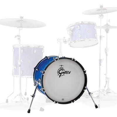 Gretsch Catalina Club 14x20 Bass Drum in Satin Blue Flame Blue Satin Flame, CT1-1420B-BSF image 2