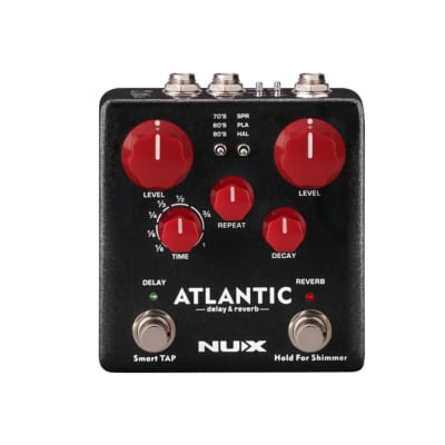 NUX NDR-5 Atlantic Delay & Reverb + Gator Patch Cable 3 Pack image 2