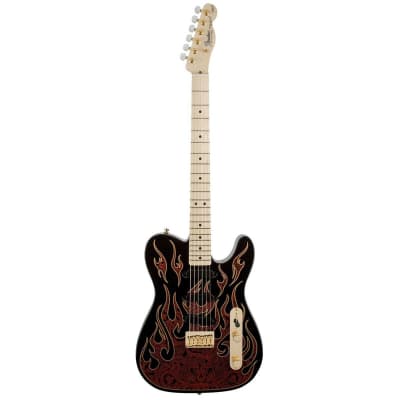 Fender James Burton Telecaster Electric Guitar (Red Paisley Flames) for sale