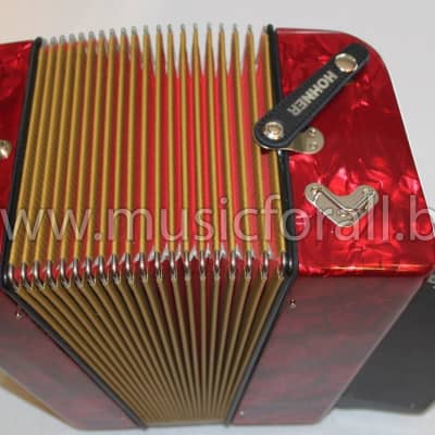 Hohner Corona II Classic GCF Red Rojo Accordion Acordeon +Case,Bag,Straps,Pad, DVD,Book,Shirt Dealer image 6