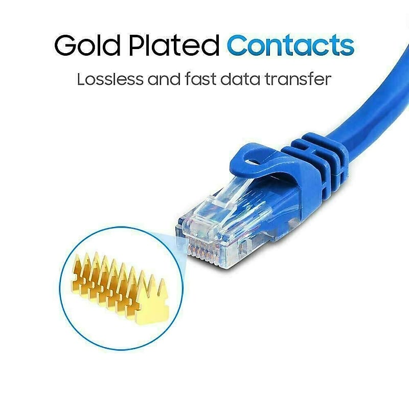 Cat 7 Ethernet Cable 5 ft - High-Speed Internet & Network LAN Patch Cable,  RJ45 Connectors - 5ft / Orange - Perfect for Gaming, Streaming, and More