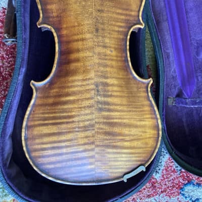1924 John Juzek Antique 3/4 Violin Orig Case and Bow Beautiful and Ready to Play image 9