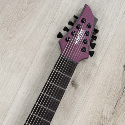 Schecter John Browne Tao-8 8-String Guitar, Ebony Fretboard, Satin Trans Purple image 8