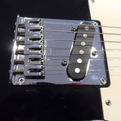 Peavey REACTOR TM 1995 Electric Guitar T-Tele “Telecaster T-Style" 22 Maple Fret American Crafted Made USA 1995 Black White Pickguard image 4