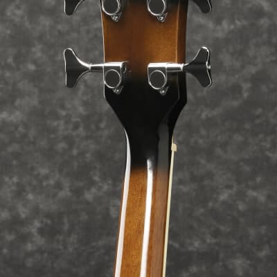 Ibanez AEB10E Acoustic-Electric Bass Guitar Dark Violin Sunburst High Gloss image 6